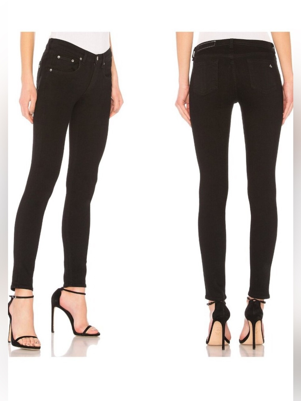 rag & bone Women's Black Skinny Jeans in Coal Size 26